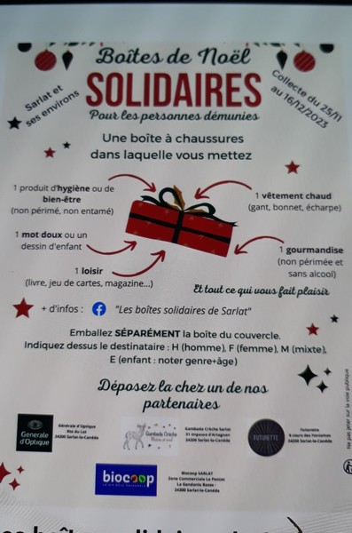 Les boîtes de Noël solidaires : récolte à la Filature