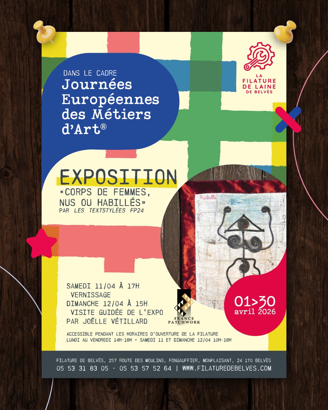 You are currently viewing Exposition « Corps de femmes, nus ou habillés » | Groupe Texstylées, France Patchwork 24